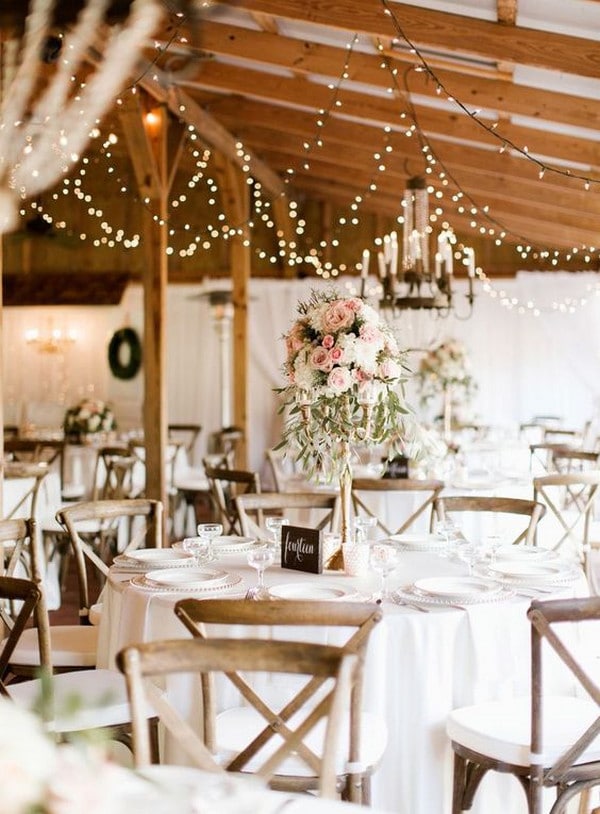 rustic wedding barn wedding reception decoration ideas
