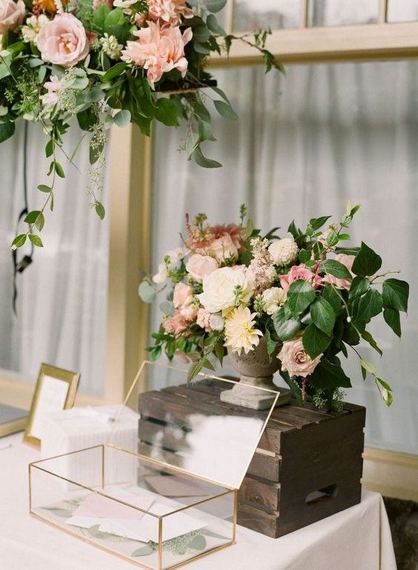 rustic wedding guest book table ideas
