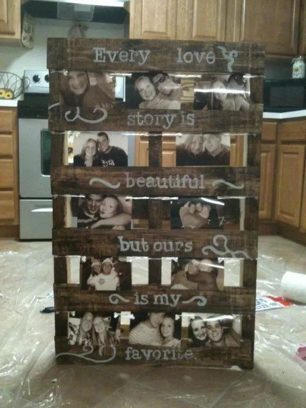 rustic wedding sign ideas with pallet