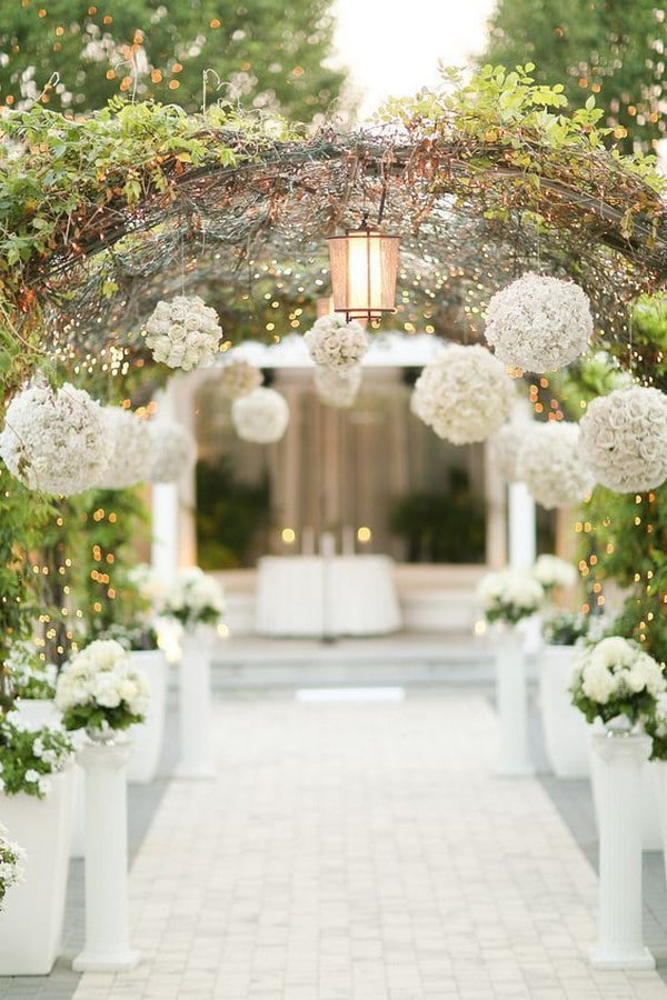 secret garden themed wedding ceremony decoration ideas