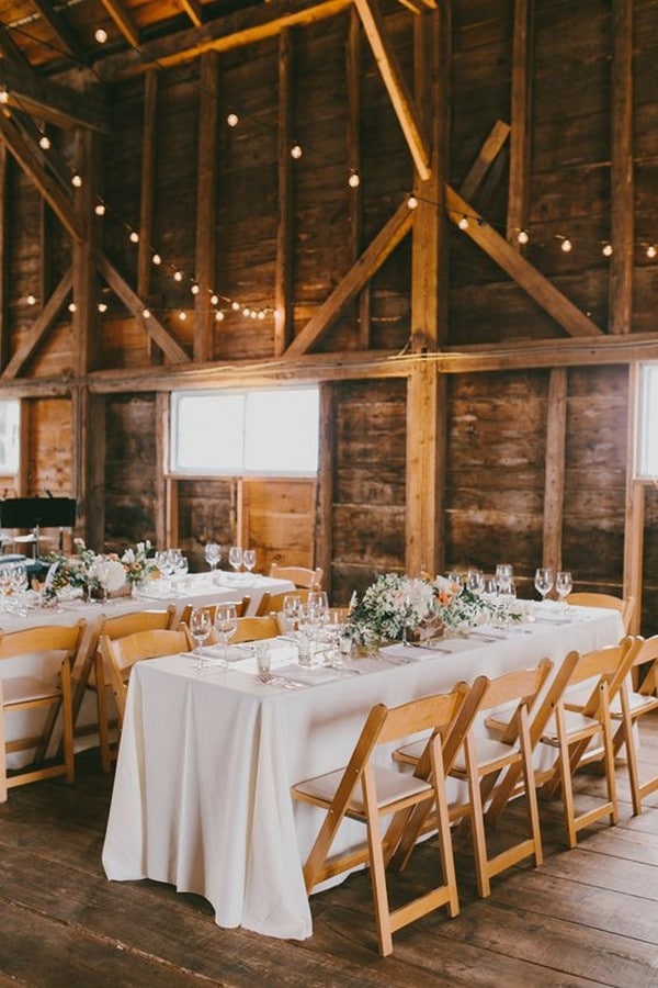 simple barn wedding reception ideas