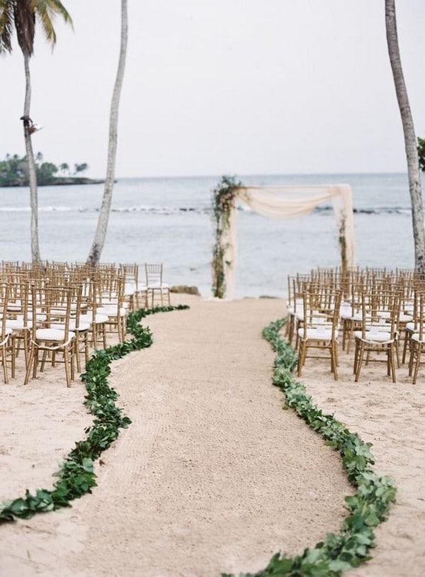 simple beach wedding ceremony decoration ideas
