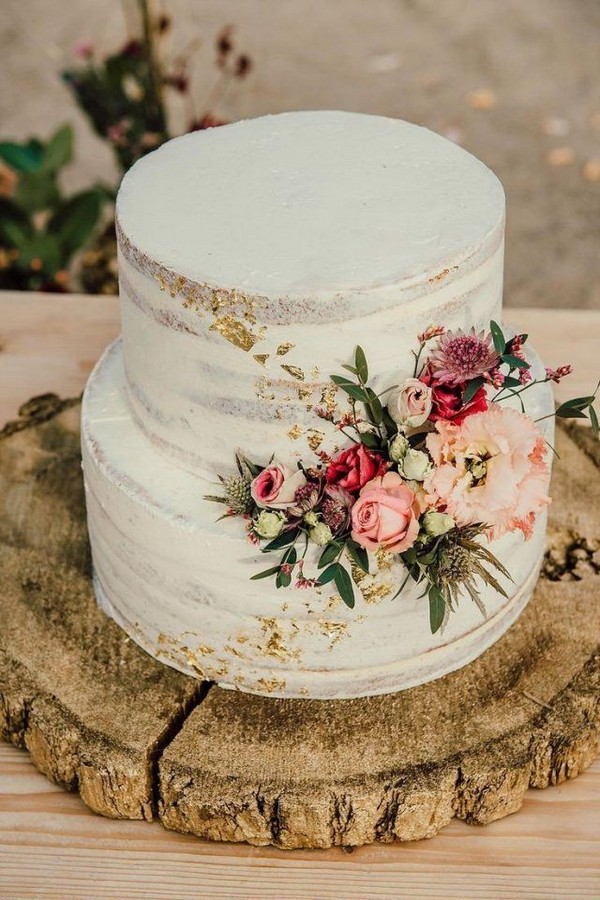simple wedding cake for spring and summer wedidng