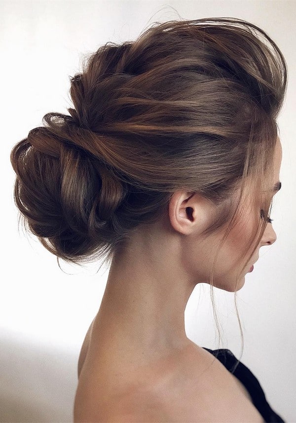 soft and feminine updo wedding hairstyles