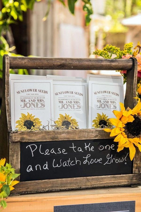 sunflower seeds wedding favors