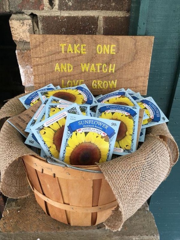 sunflower wedding favors