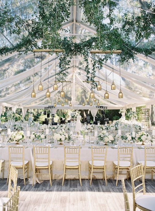 tented elegant wedding reception table ideas