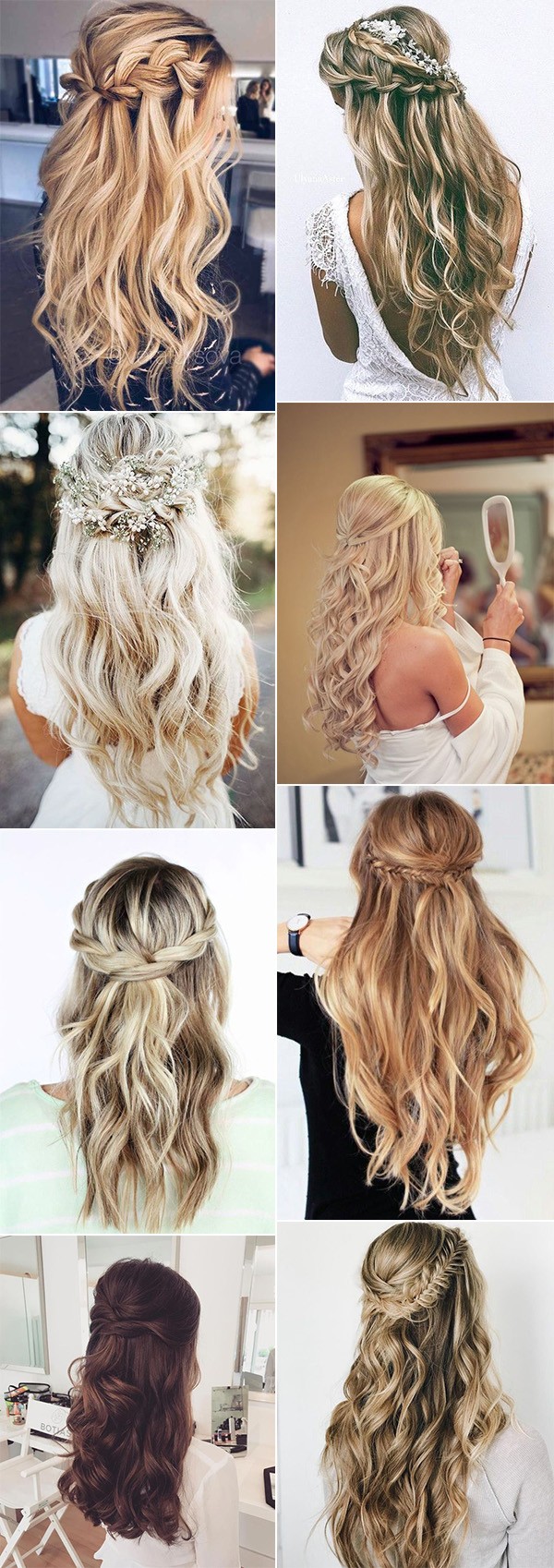 trending elegant half up half down wedding hairstyles