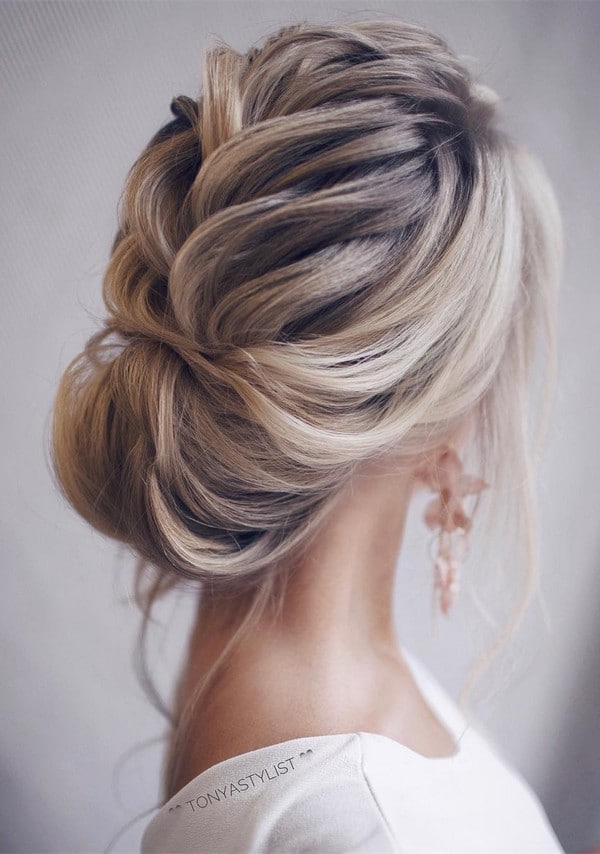 updo elegant wedding hairstyles for long hair