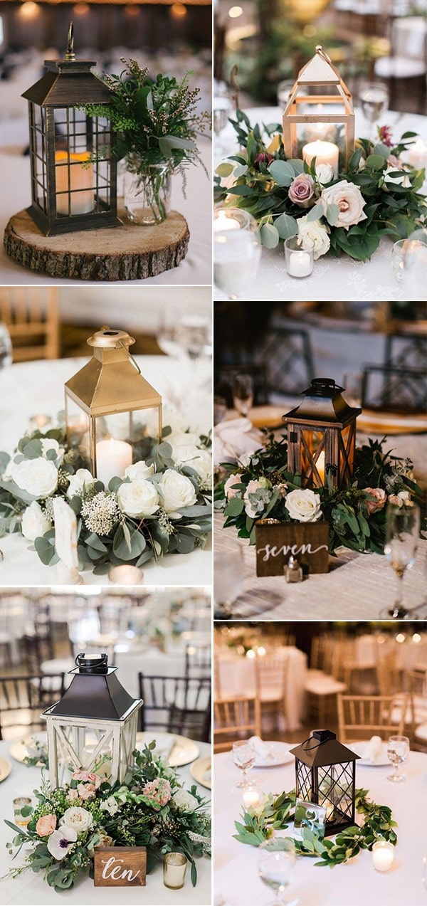 vintage lanterns wedding centerpeice ideas