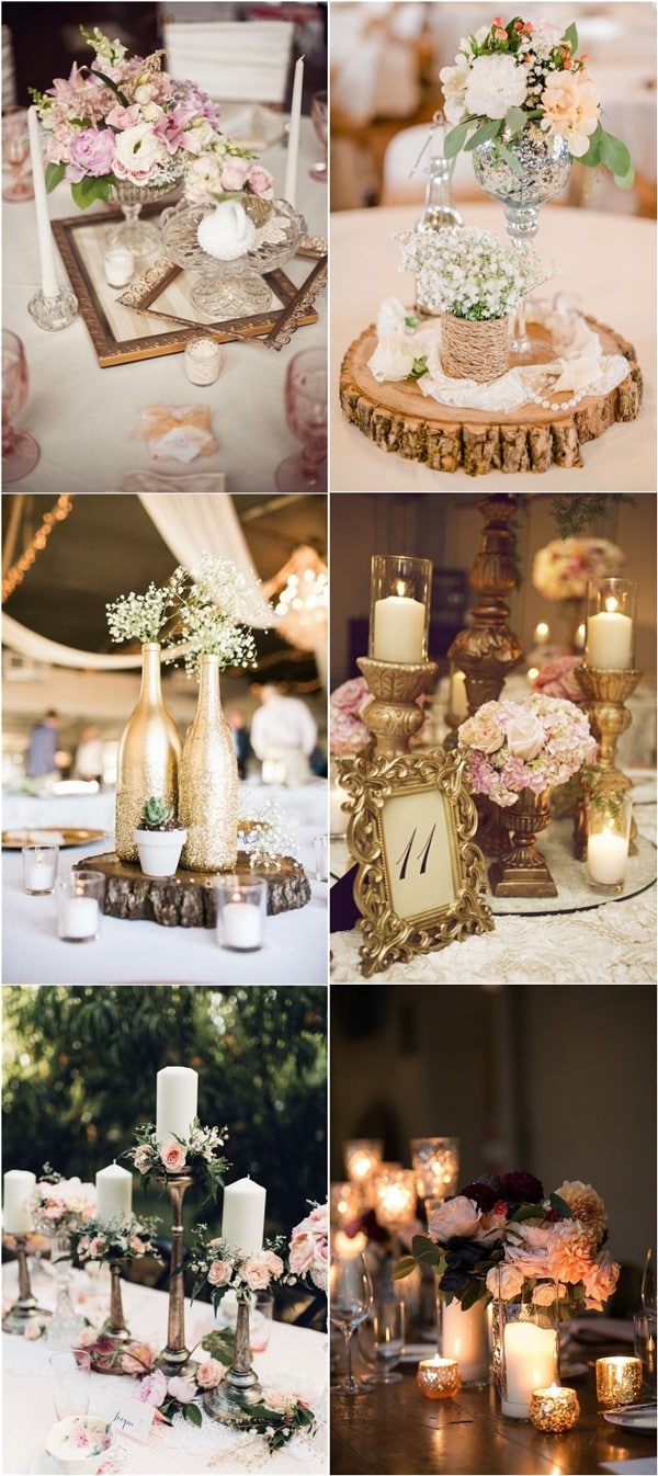 vintage wedding ideas - vintage wedding centerpiece ideas