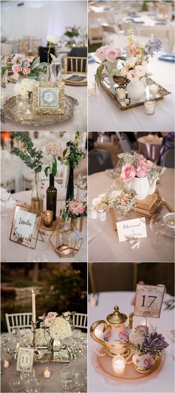 vintage wedding ideas - vintage wedding centerpiece ideas