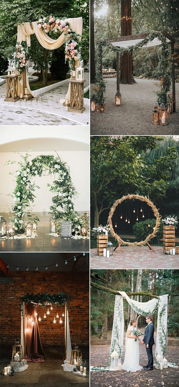 wedding arches with lanterns