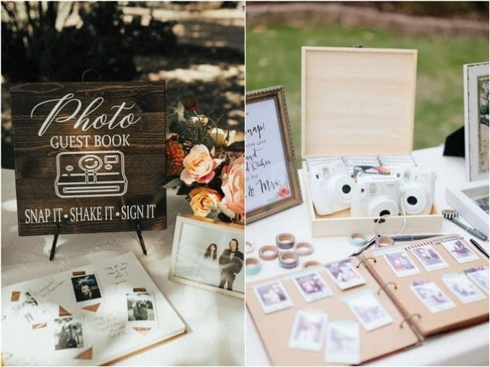 wedding guest book sign in table ideas