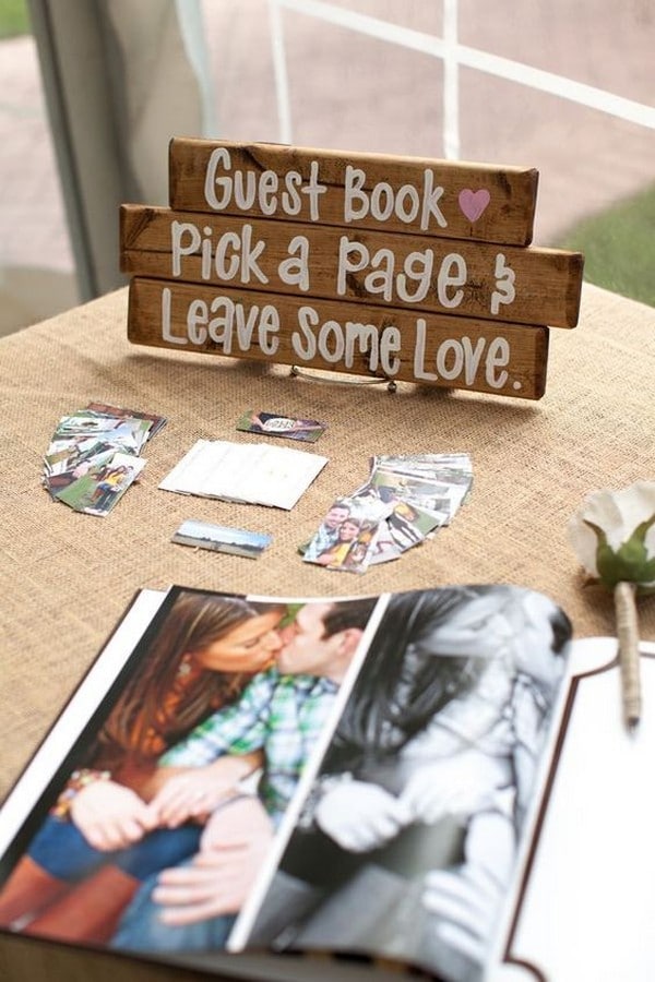 wedding guest book table sign in ideas