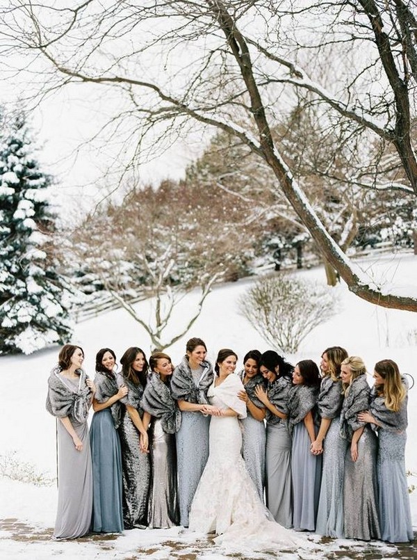 winter bridesmaid dress ideas