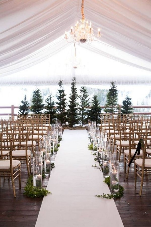 winter wedding ceremony decor - winter, winter wedding, winter wedding ideas,winter ceremony decoration