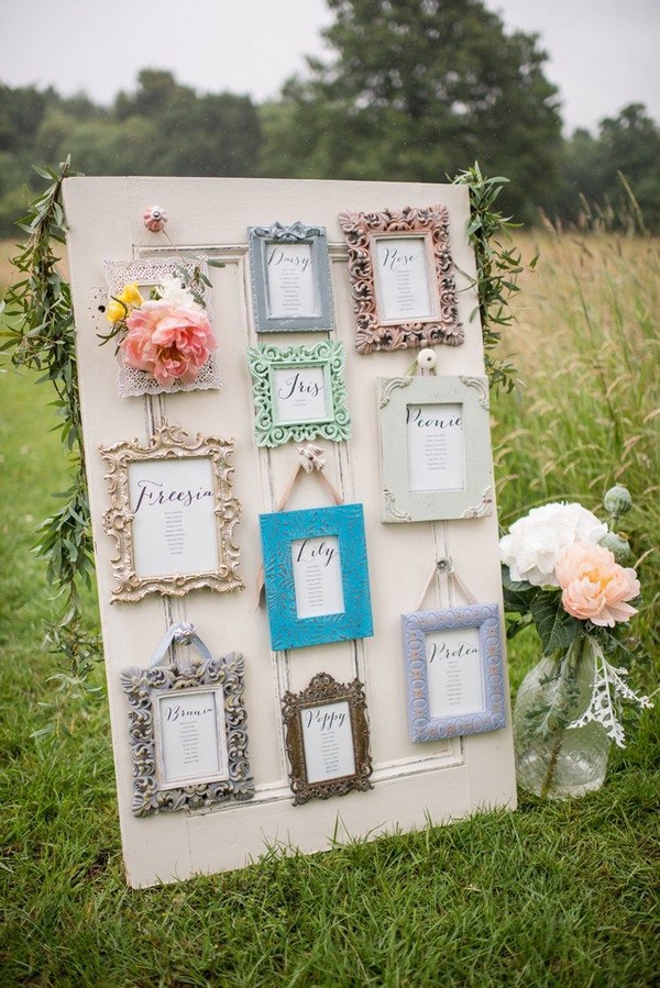 Vintage Wood Wedding Seating Chart Ideas