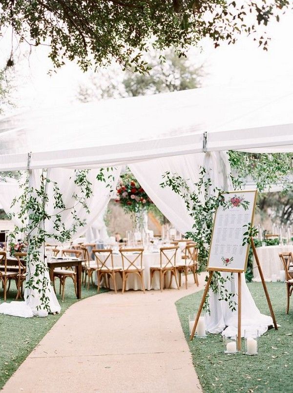 Wedding Entrance Decoration Ideas for Outdoor Tent Weddings