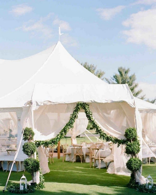 mini tree tent wedding entrance decoration