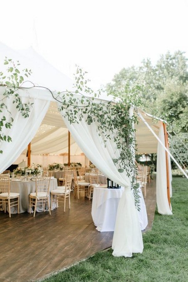 outdoor tent wedding reception entrance ideas