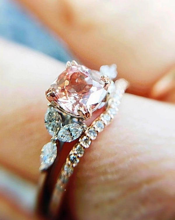 Rose gold engagement ring