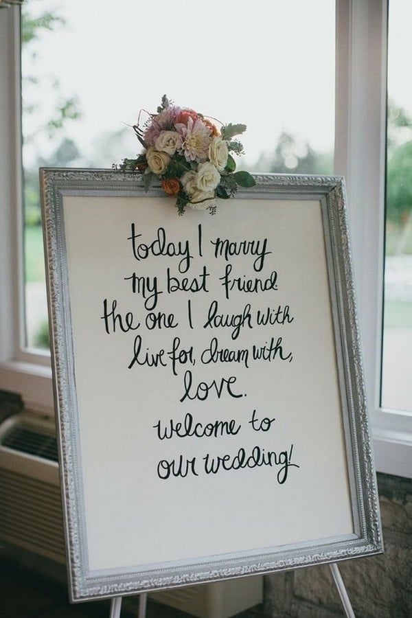 Small and Intimate Wedding Sign