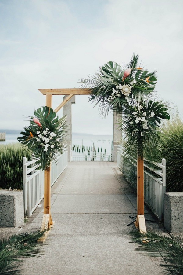 Tropical Wedding Arches and Altars 