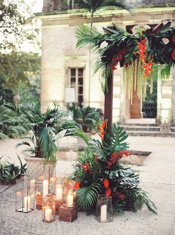 Tropical Wedding Arches and Altars 