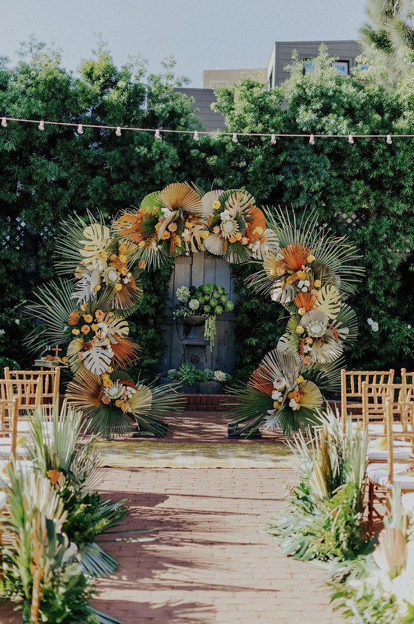 Tropical Wedding Arches and Altars 