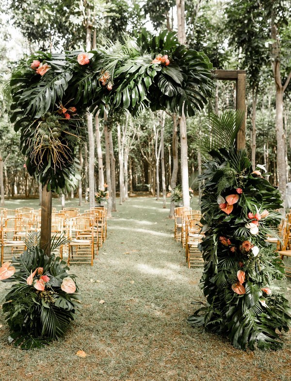 Tropical Wedding Arches and Altars 