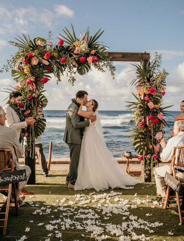 Tropical Wedding Arches and Altars 