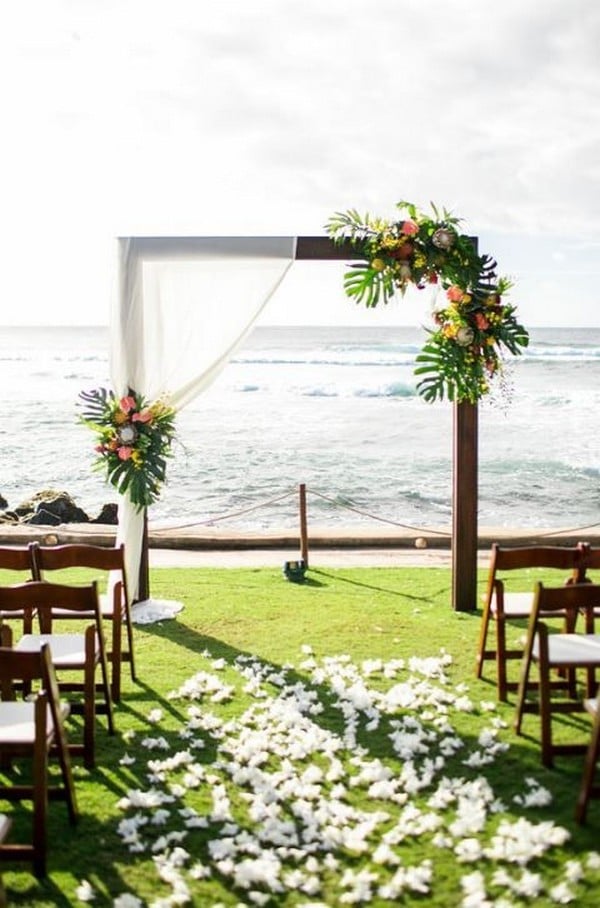 Tropical Wedding Arches and Altars 