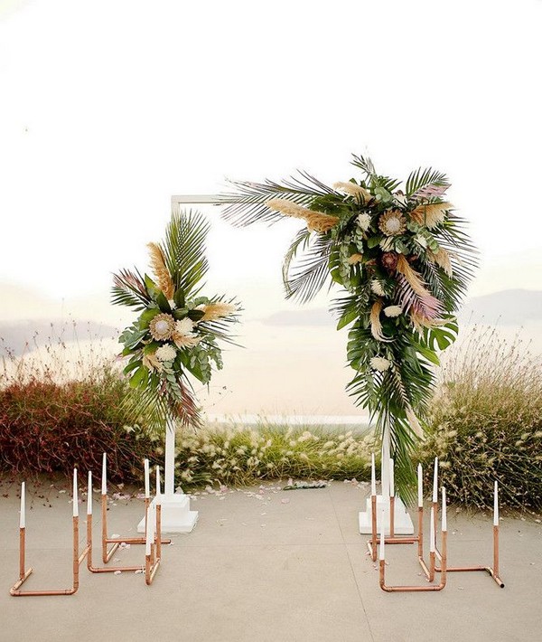 Tropical Wedding Arches and Altars 