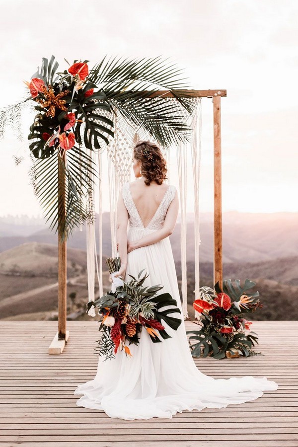 Tropical Wedding Arches and Altars 