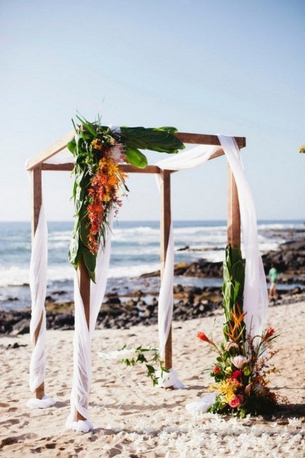 Tropical Wedding Arches and Altars 