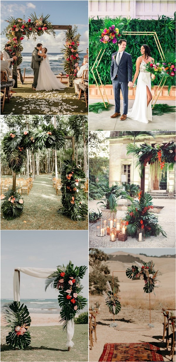 Tropical Wedding Arches and Altars