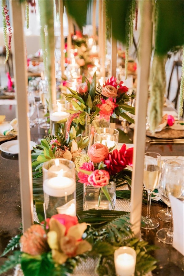 Tropical Wedding Centerpieces 