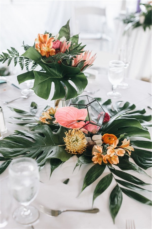 Tropical Wedding Centerpieces 