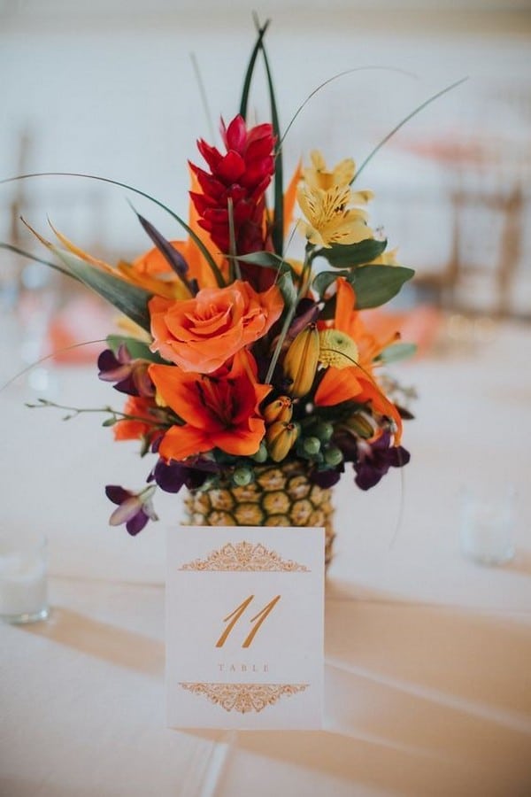 Tropical Wedding Centerpieces 