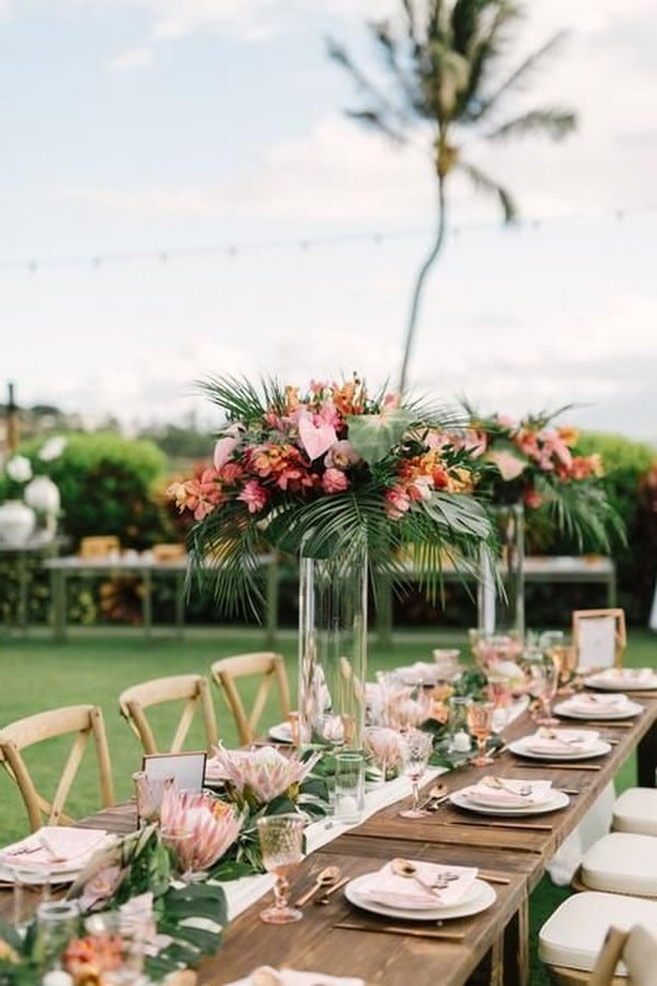 Tropical Wedding Centerpieces 