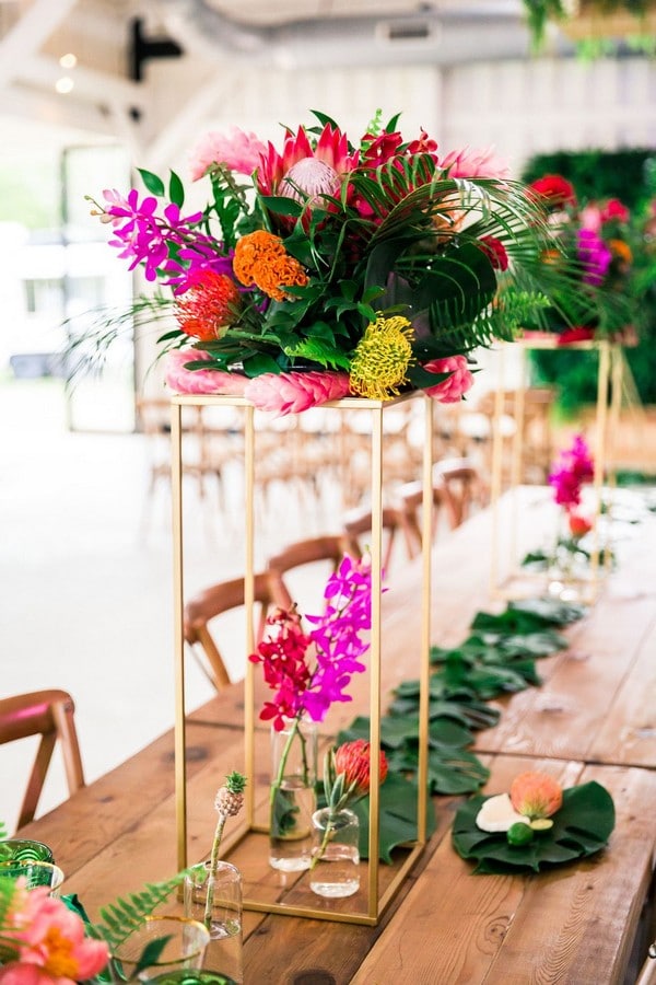 Tropical Wedding Centerpieces 