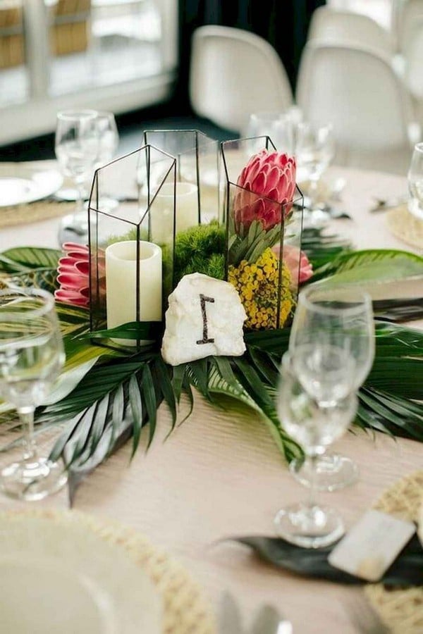 Tropical Wedding Centerpieces 