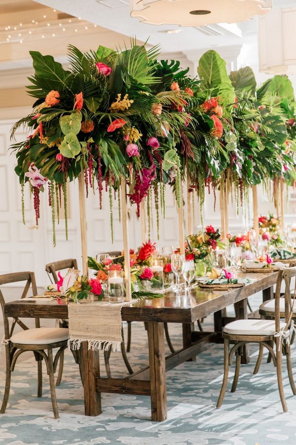 Tropical Wedding Centerpieces 