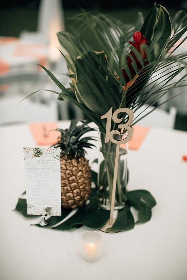 Tropical Wedding Centerpieces 