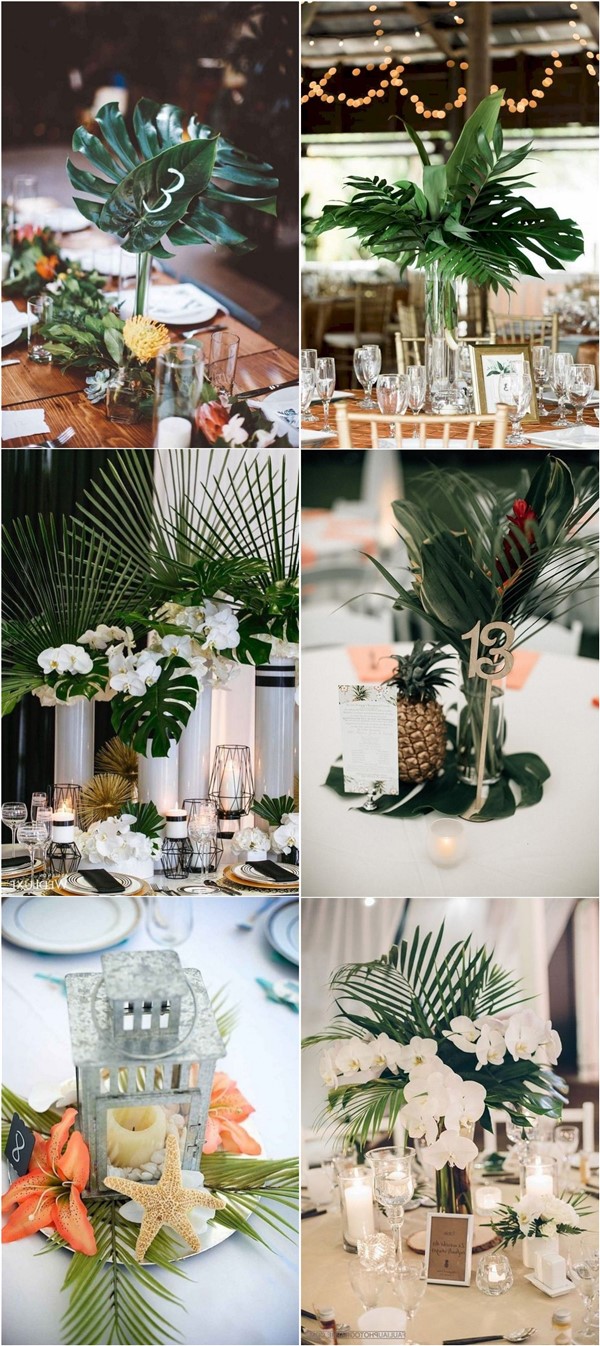 Tropical Wedding Centerpieces