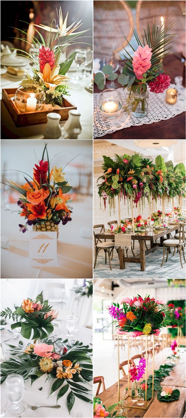 Tropical Wedding Centerpieces