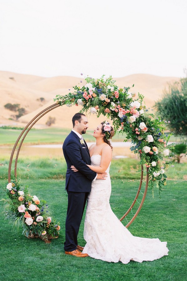 Wente Wedding with Floral Circle Arch
