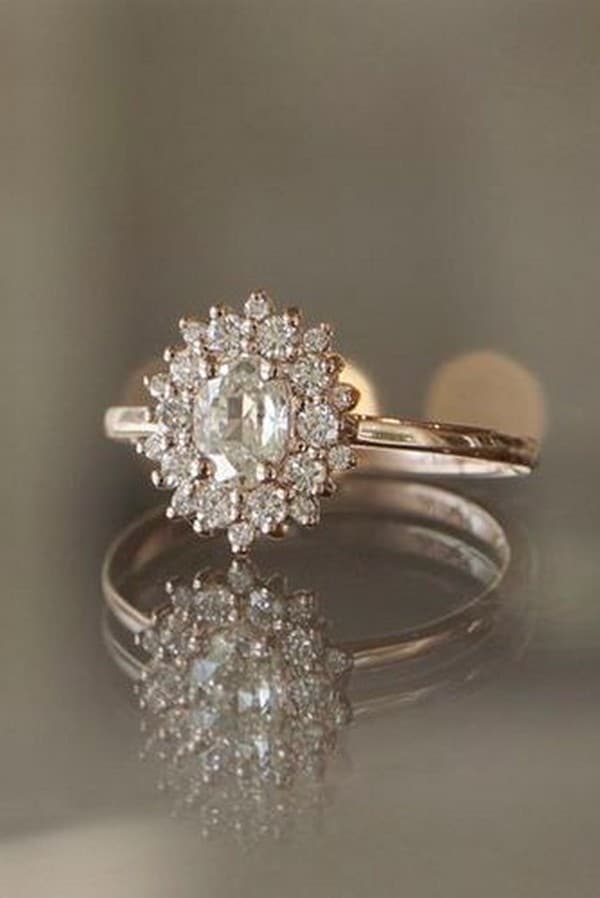 champagne gold diamond engagement ring