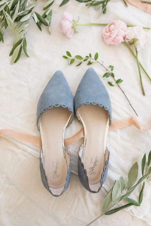 dusty blue bridal shoes